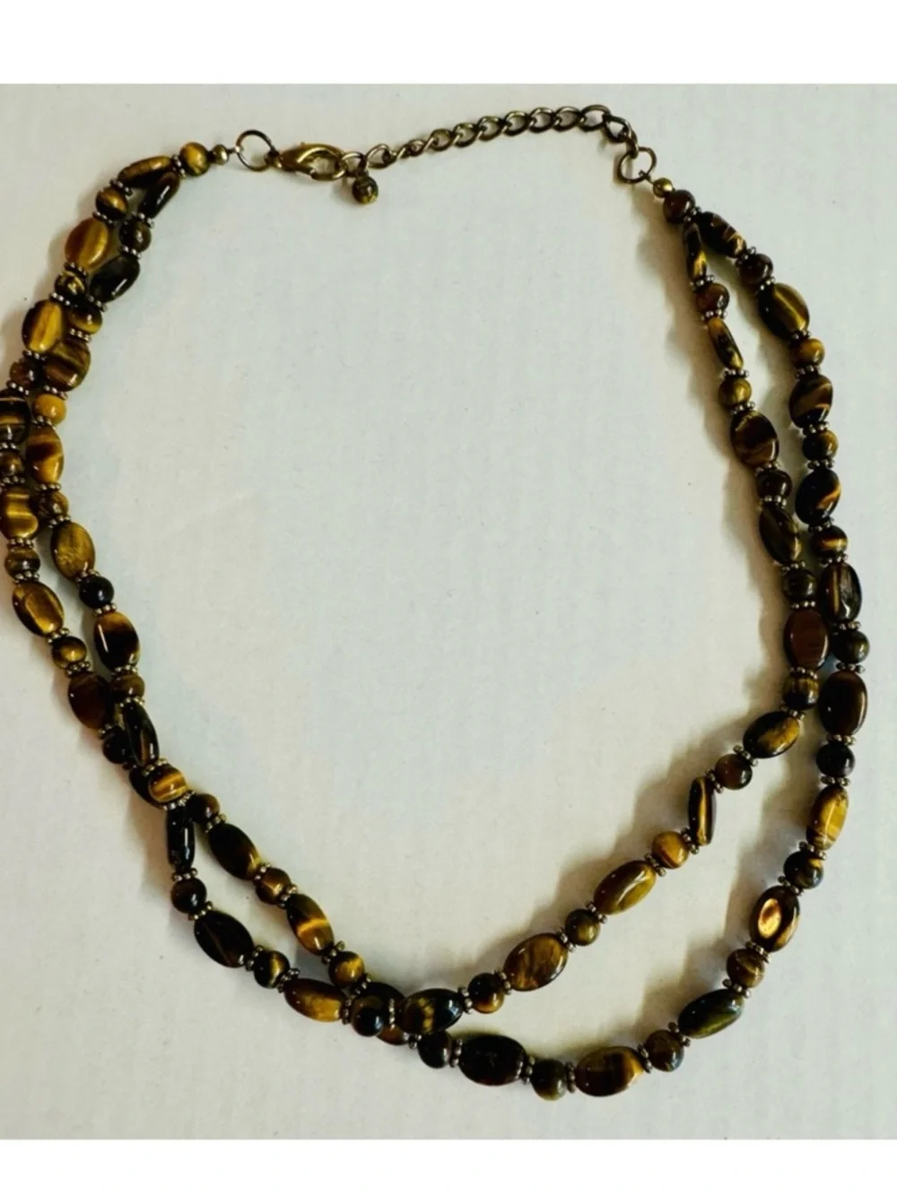 Vintage 4 PIece Hand Crafted Brown Tiger Eye jewelry lot.